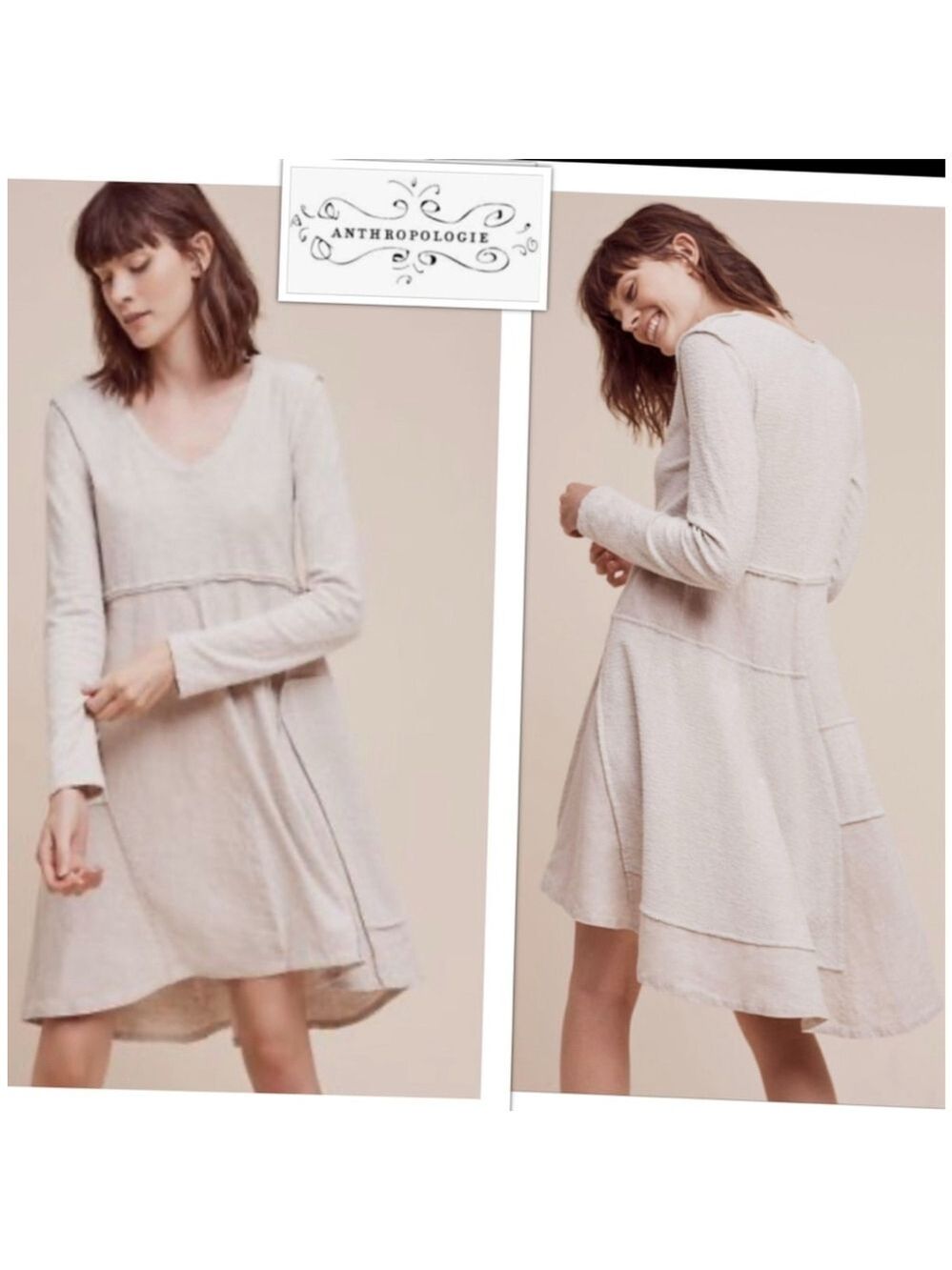 Anthropologie Maeve size Med Northward Swing Dress Soft Linen Excellent Cond!